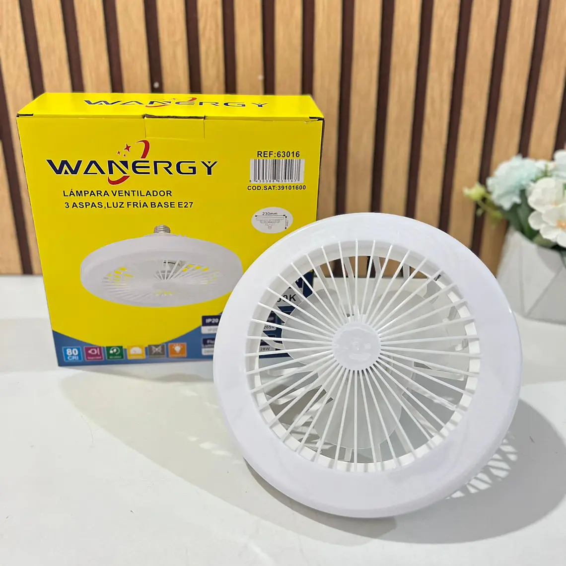 LÁMPARA VENTILADOR (LUZ BLANCA) MOD# 63016 1