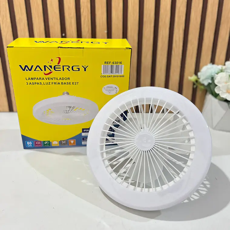LÁMPARA VENTILADOR (LUZ BLANCA) MOD# 63016 1