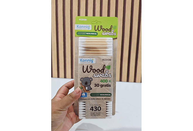 CAJITA CON 330 O 430 COTONETES MOD# KCE30 O KCE430