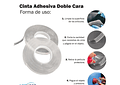 CINTA ADHESIVA DOBLE CARA TRANSPARENTE