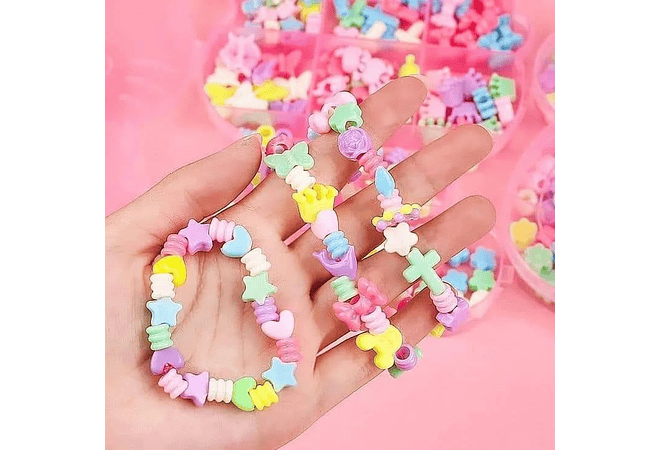 CAJITA CON ACCESORIOS CUENTITAS PARA CREAR PULSERAS MOD# X-9/ X-8/X-13