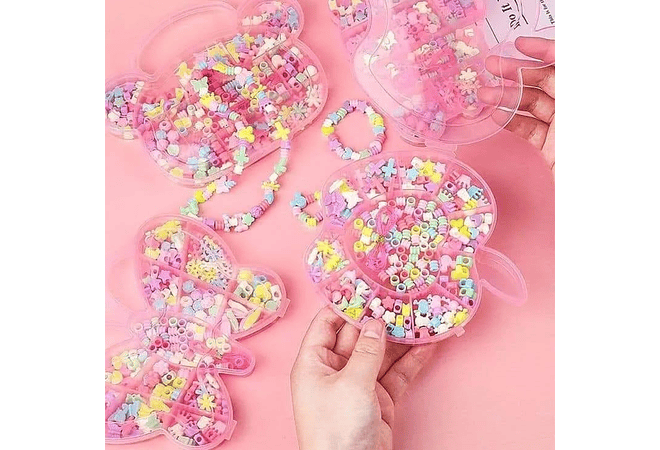 CAJITA CON ACCESORIOS CUENTITAS PARA CREAR PULSERAS MOD# X-9/ X-8/X-13