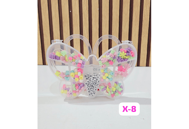 CAJITA CON ACCESORIOS CUENTITAS PARA CREAR PULSERAS MOD# X-9/ X-8/X-13