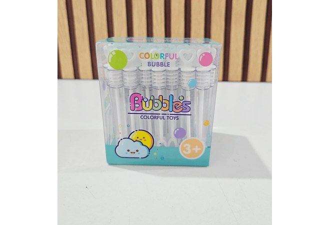 CAJITA CON 48 MINI BURBUJEROS CORAZON TRANSPARENTE MOD# B-92 🫧