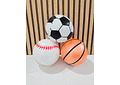 PELOTA DE HULE NARANJA Y BLANCA MOD# D-041⚽⚾ PAQ.12 PZ 