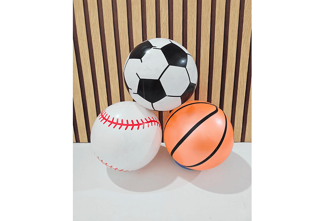 PELOTA DE HULE NARANJA Y BLANCA MOD# D-041⚽⚾ PAQ.12 PZ 
