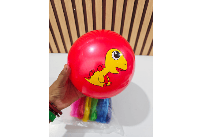 PELOTA HULE DISEÑO DINOSAURIOS Y DRAGONES MOD# XL-20/D-136🦖🐲🐉