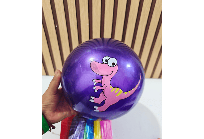PELOTA HULE DISEÑO DINOSAURIOS Y DRAGONES MOD# XL-20/D-136🦖🐲🐉