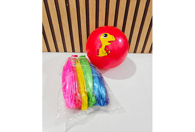 PELOTA HULE DISEÑO DINOSAURIOS Y DRAGONES MOD# XL-20/D-136🦖🐲🐉