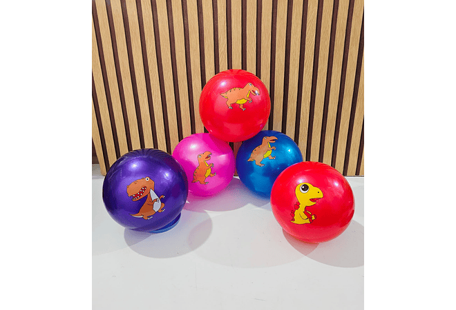 PELOTA HULE DISEÑO DINOSAURIOS Y DRAGONES MOD# XL-20/D-136🦖🐲🐉