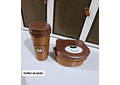 DUO TUPPER + VASO DISEÑO OSITO COLOR CAFÉ AL AZAR MOD# A6000