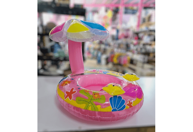 FLOTADOR INFLABLE INFANTIL CON SOMBRILLA EN FORMA DE HONGO MOD #992490