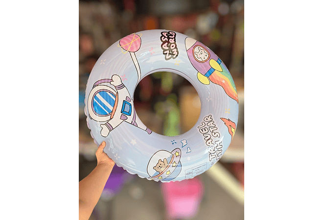 MEDIDA #70” SALVAVIDAS INFLABLE ESTAMPADO INFANTIL ANIMALITOS MOD #992373