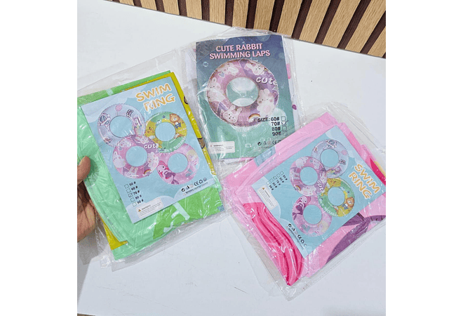 MEDIDA #70” SALVAVIDAS INFLABLE ESTAMPADO INFANTIL ANIMALITOS MOD #992373