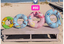 MEDIDA #80” SALVAVIDAS INFLABLE ESTAMPADO INFANTIL ANIMALITOS MOD #992374