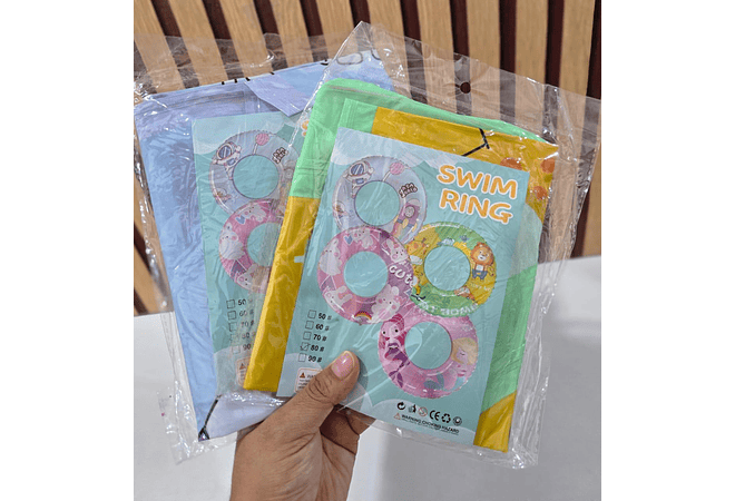 MEDIDA #80” SALVAVIDAS INFLABLE ESTAMPADO INFANTIL ANIMALITOS MOD #992374