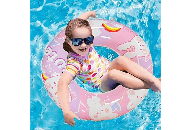 MEDIDA #90” SALVAVIDAS INFLABLE ESTAMPADO INFANTIL ANIMALITOS MOD #992375