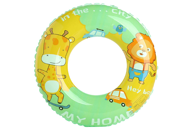 MEDIDA #90” SALVAVIDAS INFLABLE ESTAMPADO INFANTIL ANIMALITOS MOD #992375