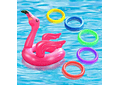 JUGUETE MINI INFLABLE CON ARITOS UNICORNIO O FLAMINGO MOD #992331