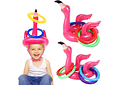 JUGUETE MINI INFLABLE CON ARITOS UNICORNIO O FLAMINGO MOD #992331