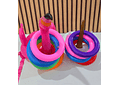 JUGUETE MINI INFLABLE CON ARITOS UNICORNIO O FLAMINGO MOD #992331