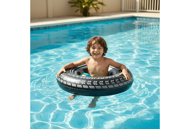 🛞🏖️ SALVAVIDAS INFLABLE EN FORMA DE LLANTA 60” , 70” y “80 A ELEGIR