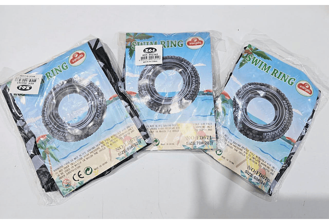 🛞🏖️ SALVAVIDAS INFLABLE EN FORMA DE LLANTA 60” , 70” y “80 A ELEGIR