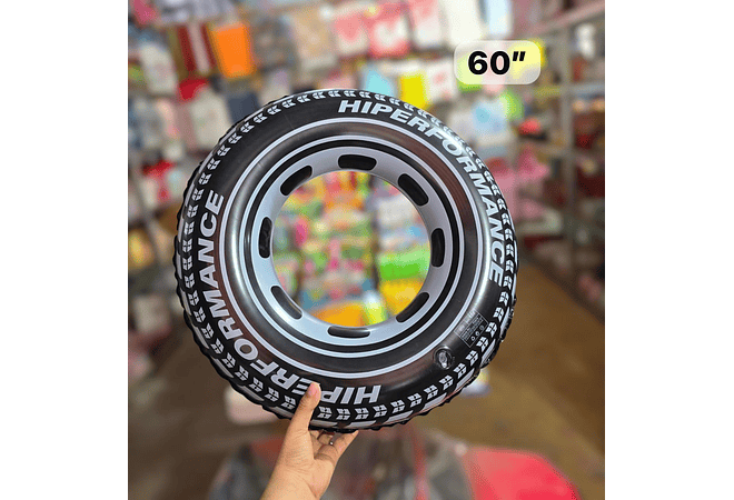 🛞🏖️ SALVAVIDAS INFLABLE EN FORMA DE LLANTA 60” , 70” y “80 A ELEGIR