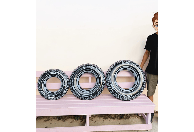 🛞🏖️ SALVAVIDAS INFLABLE EN FORMA DE LLANTA 60” , 70” y “80 A ELEGIR