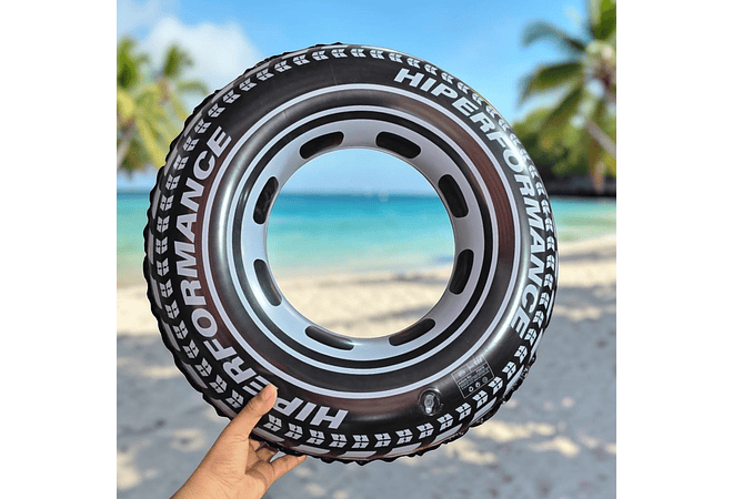 🛞🏖️ SALVAVIDAS INFLABLE EN FORMA DE LLANTA 60” , 70” y “80 A ELEGIR