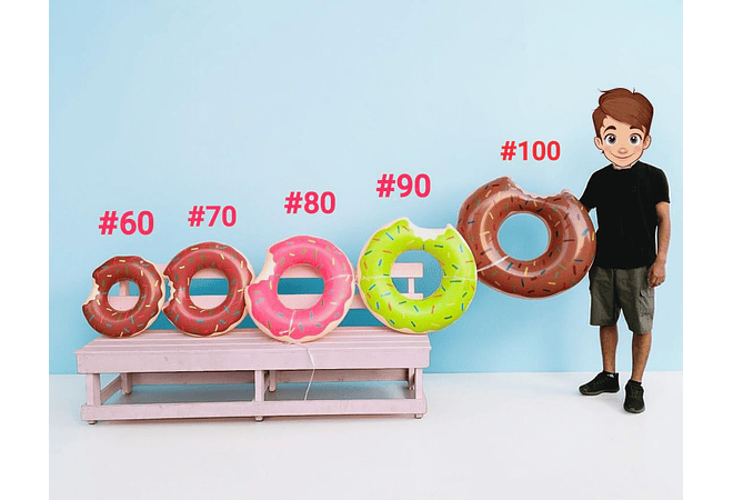 🛟🍩 SALVAVIDAS INFLABLE EN FORMA DE DONA TAMAÑO Y COLOR A ELEGIR 🛟🍩