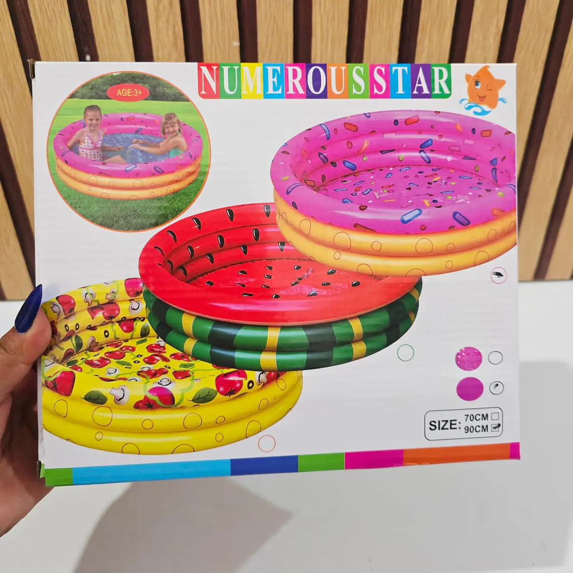 🍉🍕🍩 PISCINA INFLABLE FRUTAS  NUMEROUSSTAR 90