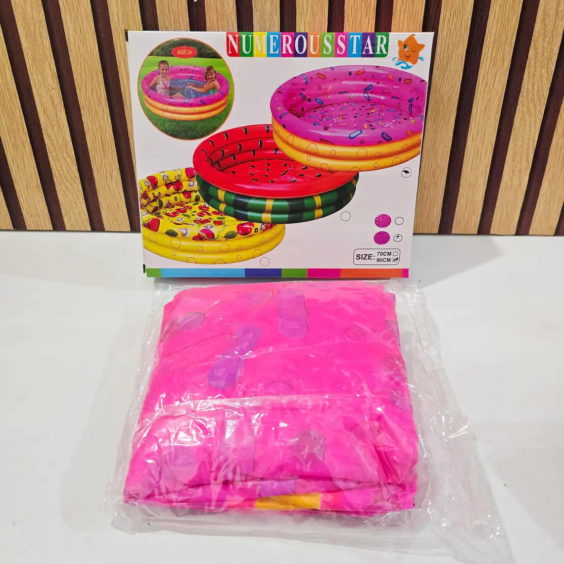 🍉🍕🍩 PISCINA INFLABLE FRUTAS  NUMEROUSSTAR 90