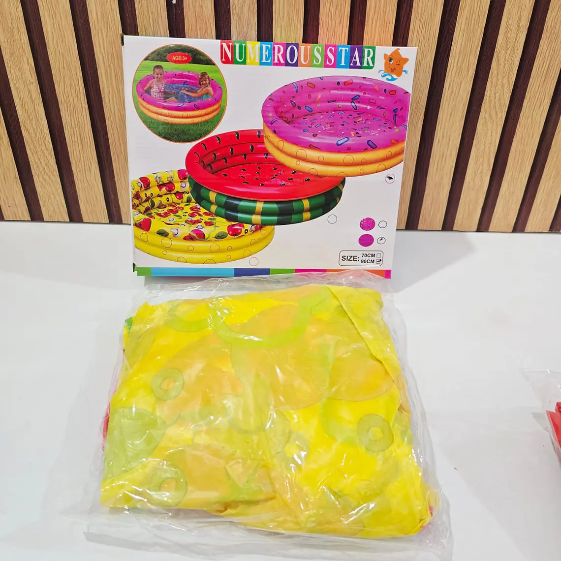 🍉🍕🍩 PISCINA INFLABLE FRUTAS  NUMEROUSSTAR 90