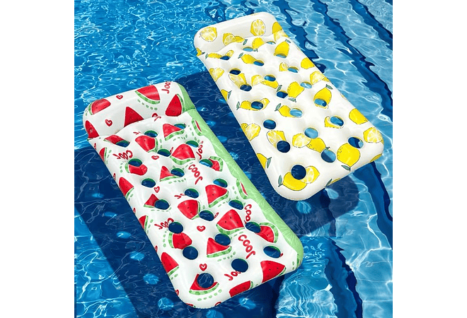 COLCHÓN/FLOTADOR INFLABLE DISEÑO FRUTAS MOD# 992458 🍉 🍋