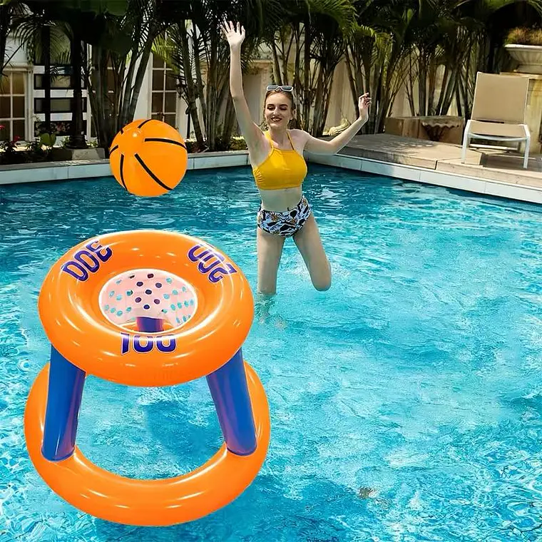 CANASTA DE BASKET INFLABLE CON PELOTA MOD# 992329🏀 1
