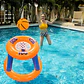 CANASTA DE BASKET INFLABLE CON PELOTA MOD# 992329🏀 - Miniatura 1
