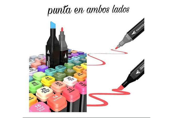 BOLSA CON 80 PLUMONES TOUCH DE COLORES DOBLE PUNTA MOD# XF-88513