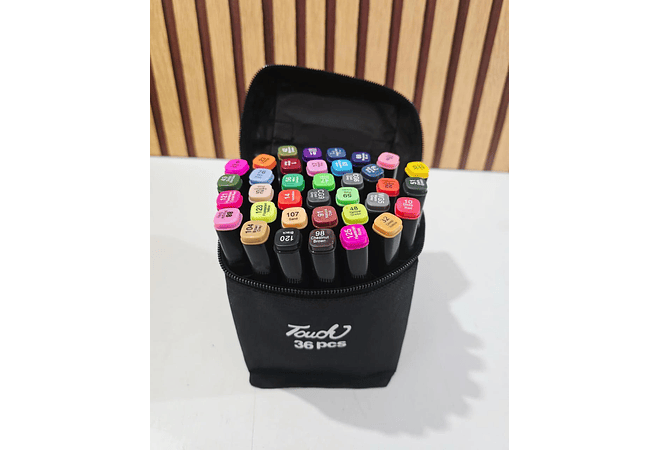 BOLSA CON 36 PLUMONES DE COLORES DE DOBLE PUNTA MOD# XF-88510
