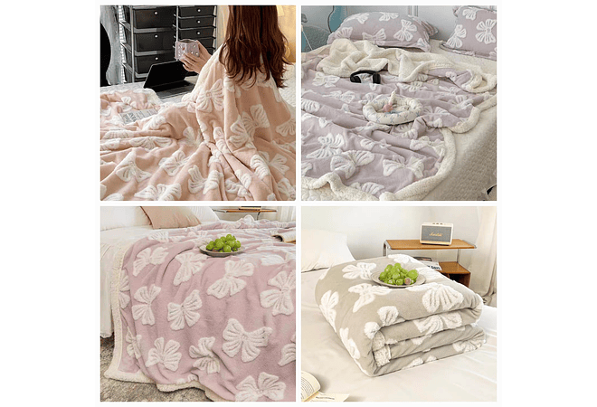 COBIJA ABORREGADA  MATRIMONIAL 1.8 × 2M CON RELIEVE DE MOÑOS MODELO #T-30425