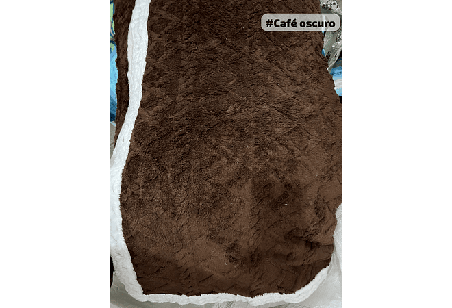 COBERTOR ABORREGADO MATRIMONIAL DISEÑO TRENZADO 190 CM X 220 CM MOD# T-30341 (AGREGAR BOLSA)