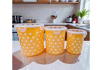 SET DE 3 TUPPER PUNTOS DIFERENTES TAMAÑOS MOD# 7516 🫟