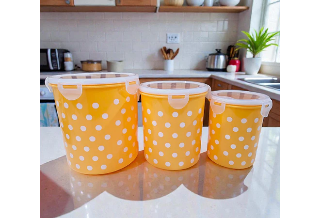 SET DE 3 TUPPER PUNTOS DIFERENTES TAMAÑOS MOD# 7516 🫟