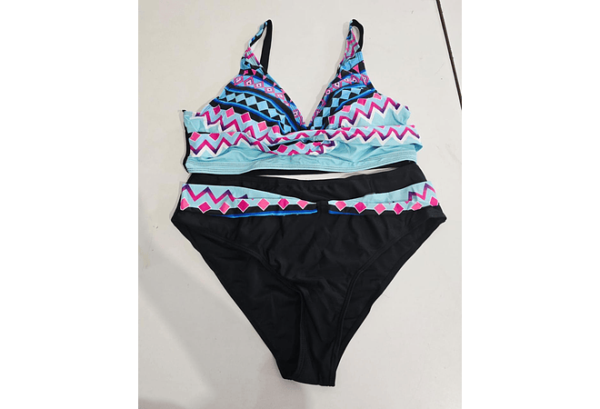 TRAJE DE BAÑO DE 2 PZ PARA DAMA COLORES AL AZAR 🏖️👙