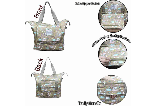 BOLSO EXPANDIBLE HONG FU CON ESTAMPADO REINGRESO