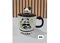 ☕🍴TAZA (400ML) DE CERÁMICA DISEÑO PANDITA CON CUCHARITA MOD# QY8334  🐼🎋