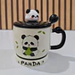 ☕🍴TAZA (400ML) DE CERÁMICA DISEÑO PANDITA CON CUCHARITA MOD# QY8334  🐼🎋 - Miniatura 6