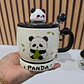 ☕🍴TAZA (400ML) DE CERÁMICA DISEÑO PANDITA CON CUCHARITA MOD# QY8334  🐼🎋 - Miniatura 7