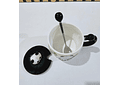 ☕🍴TAZA (400ML) DE CERÁMICA DISEÑO PANDITA CON CUCHARITA MOD# QY8334  🐼🎋