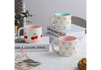 🥰TAZA (400ML) DISEÑO CEREZA MOD# F012 ☕🍒